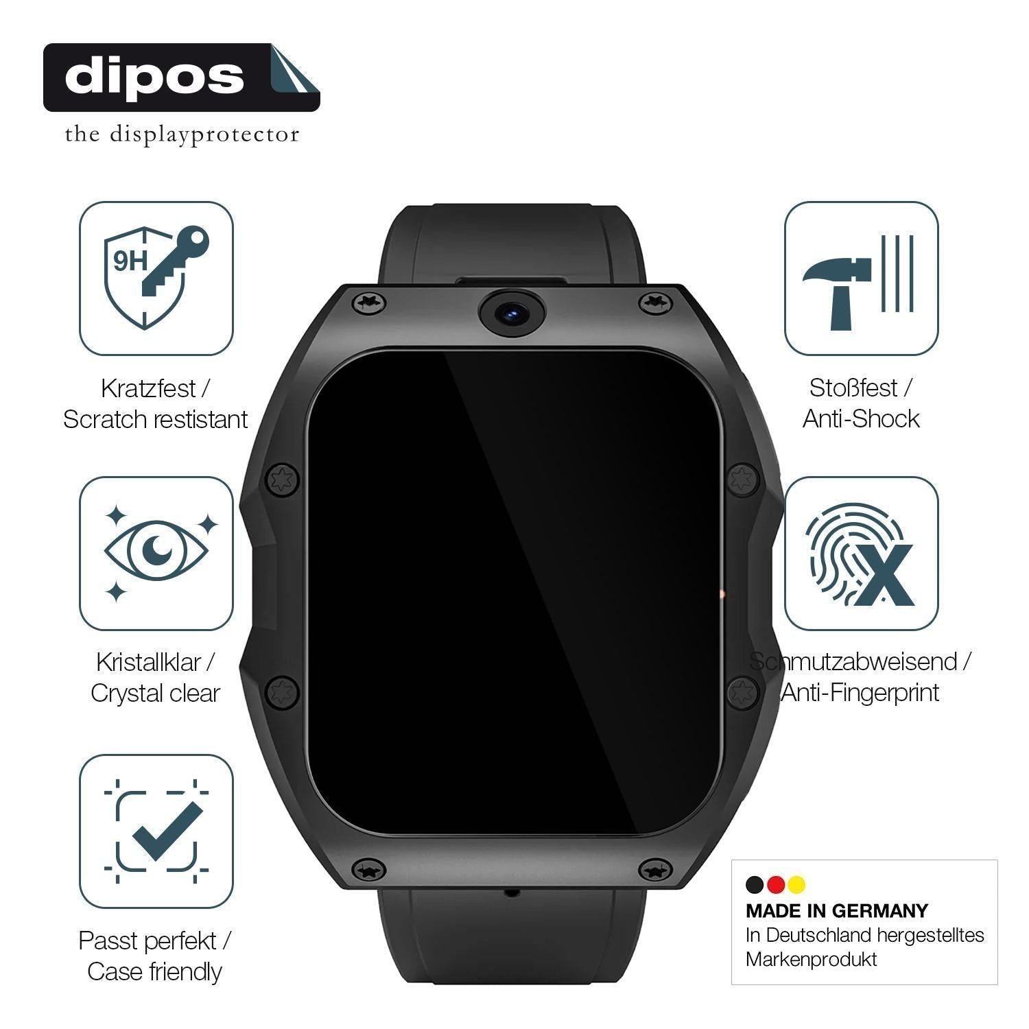 2x 9H Schutzfolie für Rogbid Model X Smartwatch Pa (7)