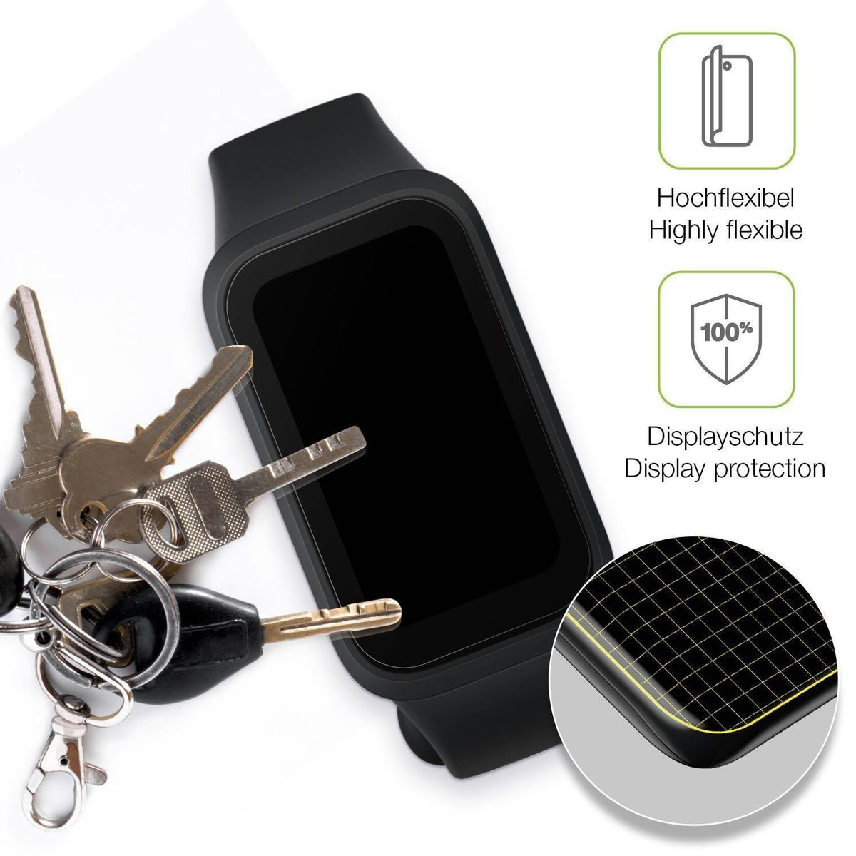 2x Full Cover Schutzfolie matt für Xiaomi Smart Ba (3)