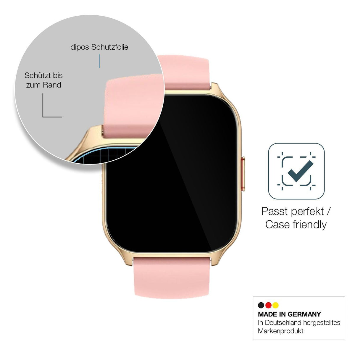 2x 9H Schutzfolie für ZOSKVEE P95 Smartwatch Panze (6)