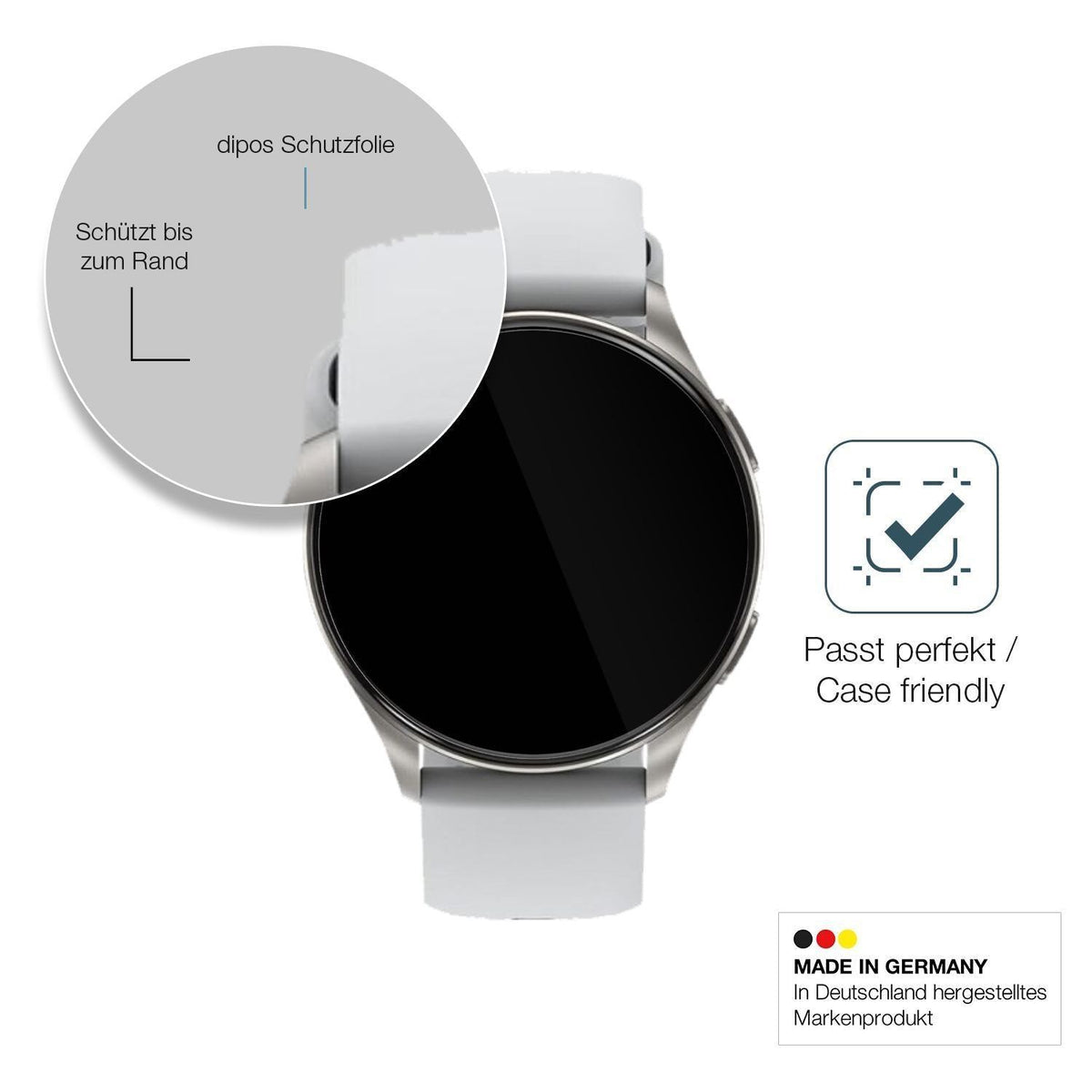 2x 9H Schutzfolie für Baolubao W60 Smartwatch Panz (6)