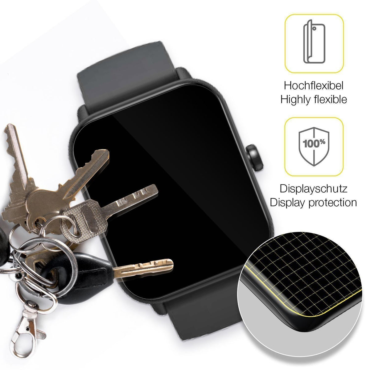 2x 3D Full Cover Schutzfolie für UHOOFIT G35 Smart (3)