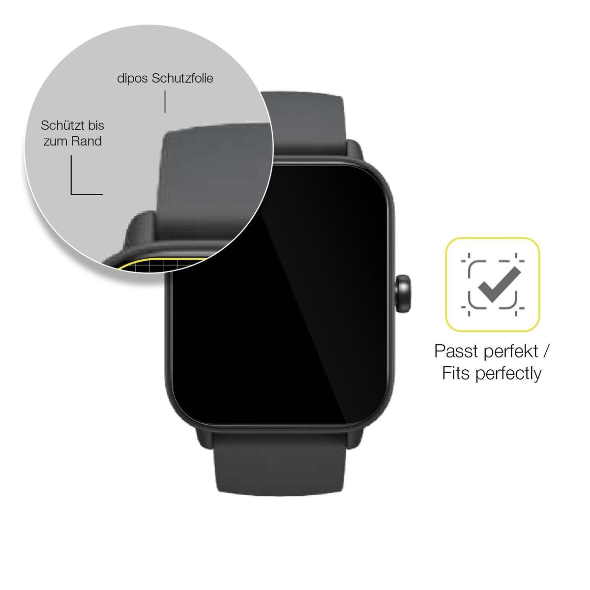 2x 3D Full Cover Schutzfolie für UHOOFIT G35 Smart (6)
