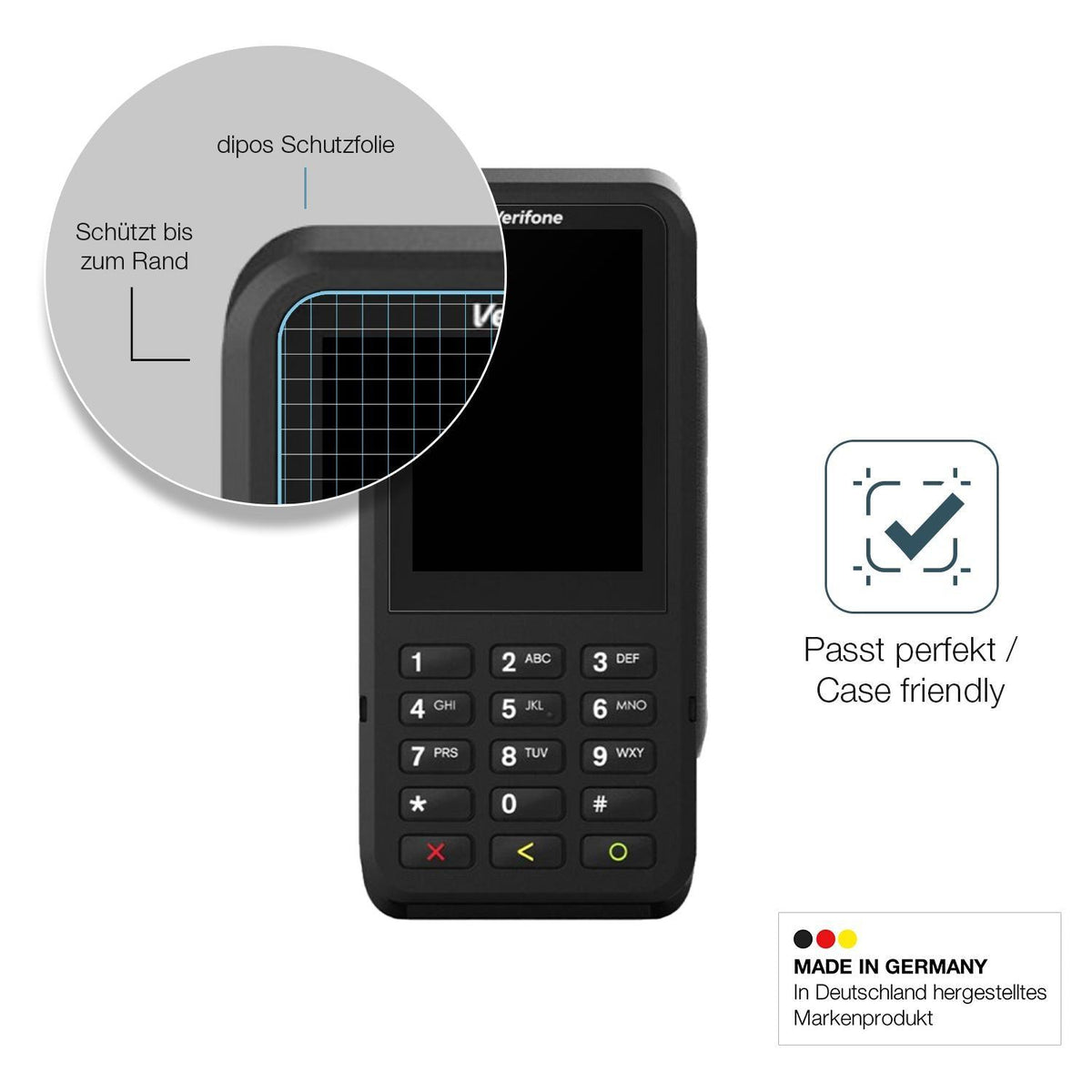 2x 9H Schutzfolie matt für Verifone P630 Panzerfol (6)