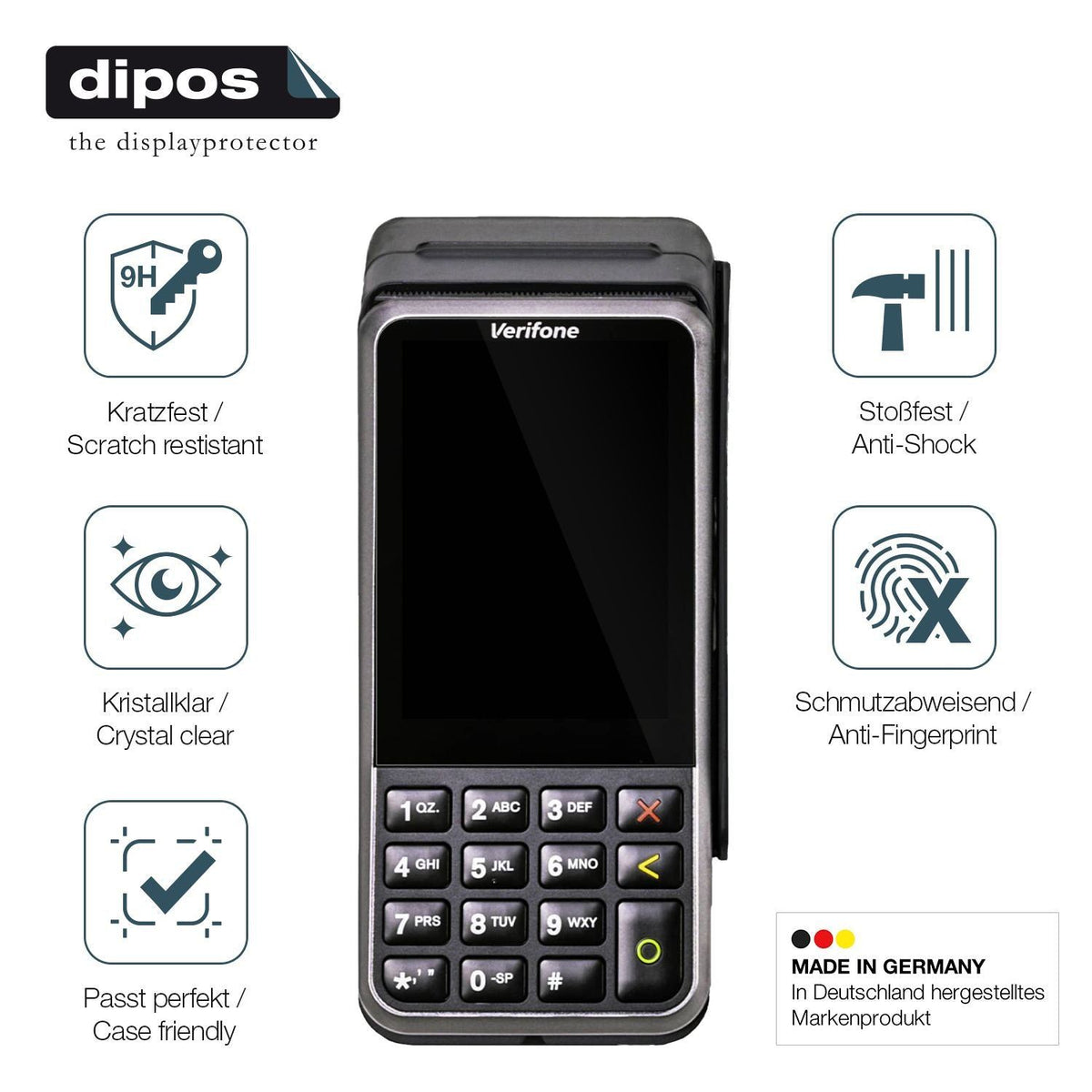 2x 9H Schutzfolie für Verifone V400m Panzerfolie (7)