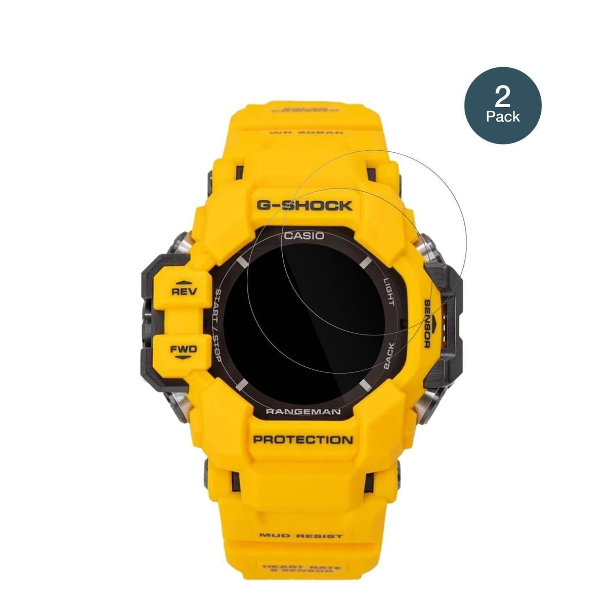2x 9H Schutzfolie für Casio G-Shock GPR H1000 Panz (2)