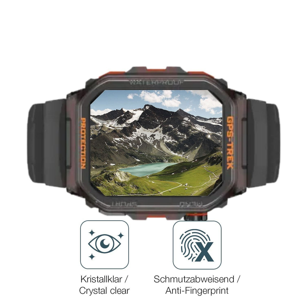 6x Schutzfolie klar für Rogbid Tank G2 Smartwatch  (4)