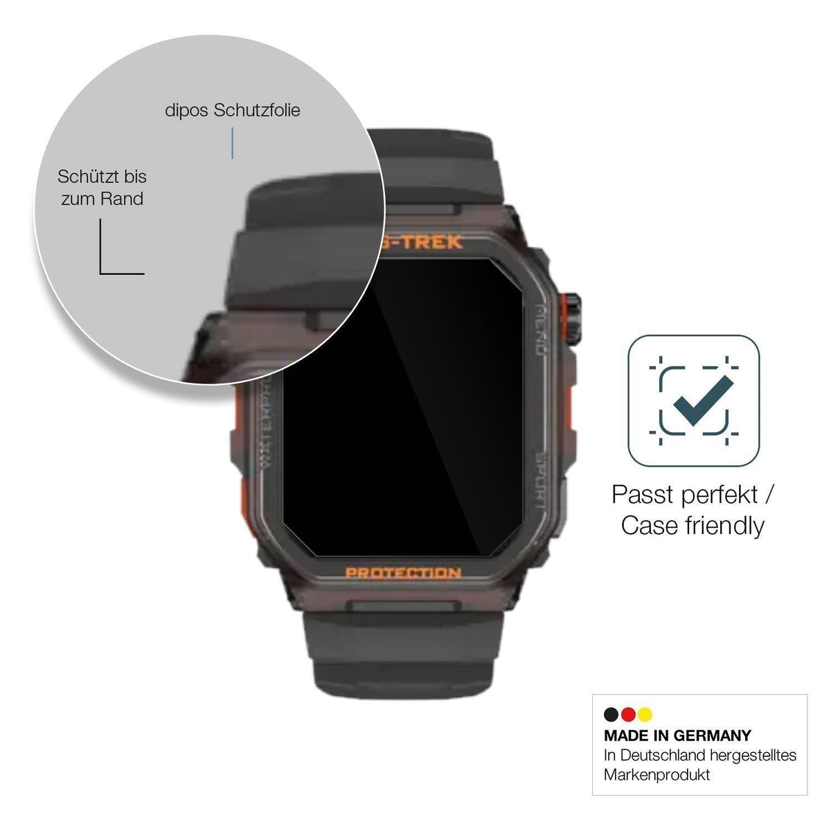 2x 9H Schutzfolie für Rogbid Tank G2 Smartwatch Pa (6)