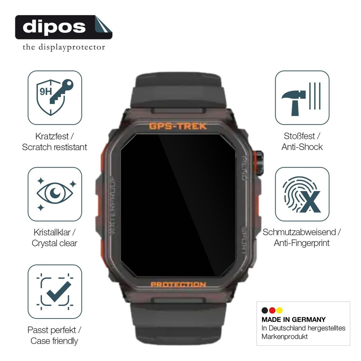 2x 9H Schutzfolie für Rogbid Tank G2 Smartwatch Pa (7)