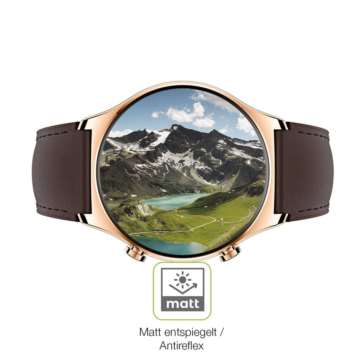 2x Full Cover Schutzfolie matt für Honor Watch GS  (5)