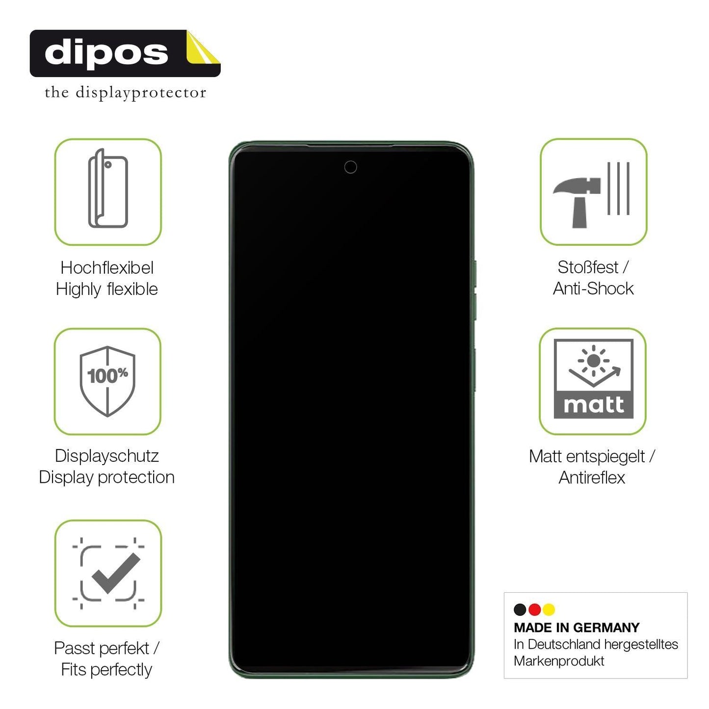 2x Full Cover Schutzfolie matt für Motorola Moto G (7)