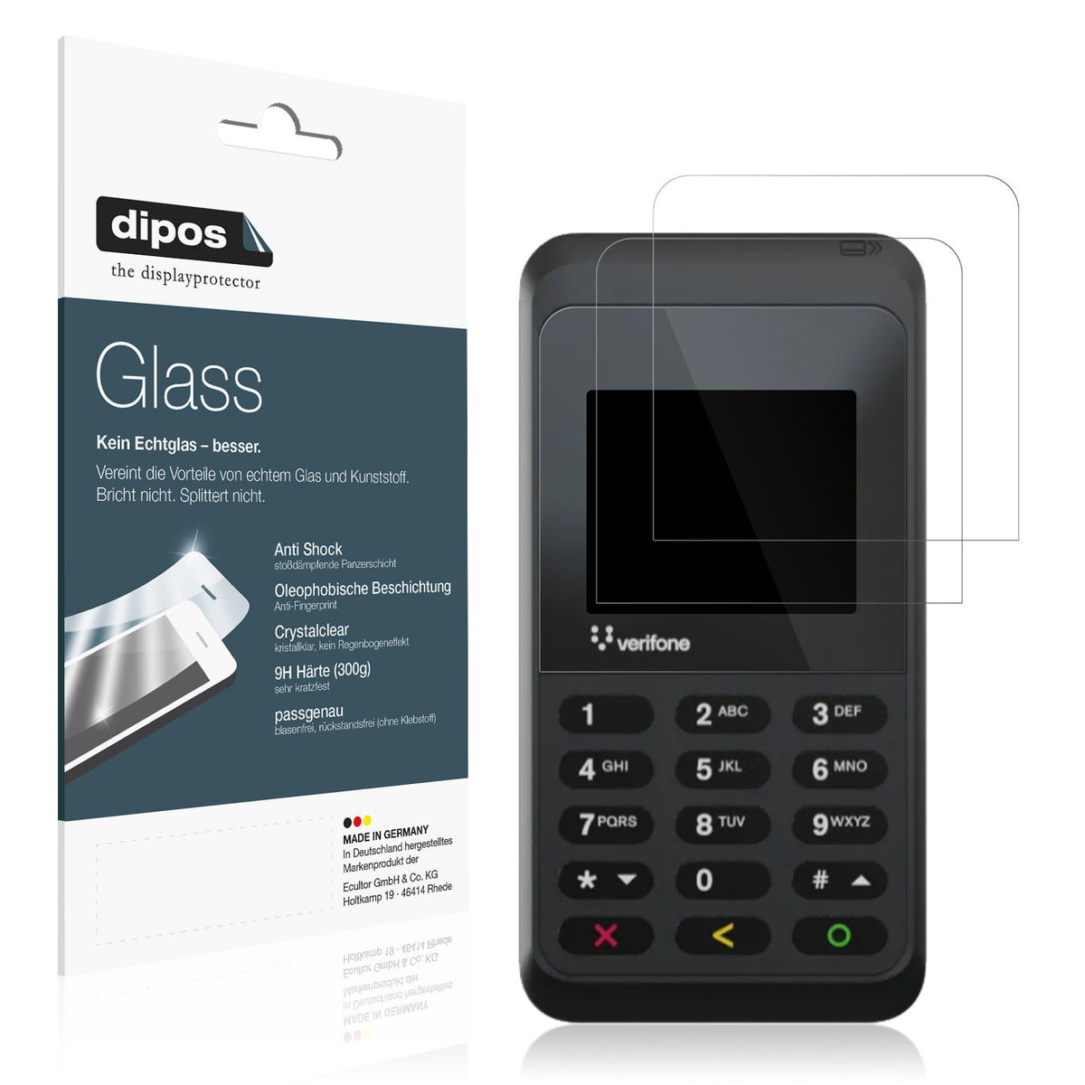 2x 9H Schutzfolie für Verifone e235 Panzerfolie (1)