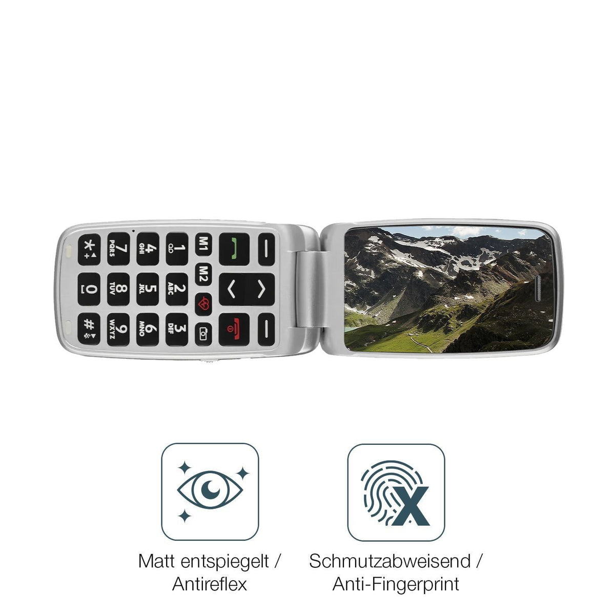 2x 9H Schutzfolie matt für Doro 2820 Panzerfolie (5)