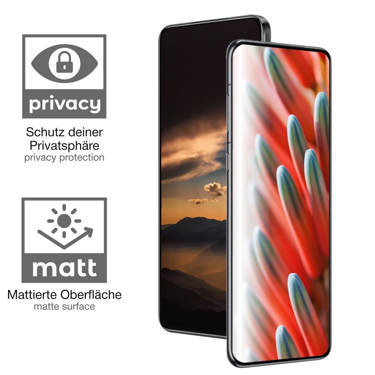 Blickschutzfolie für Lava Blaze 3 5G matt Schutzfo (2)