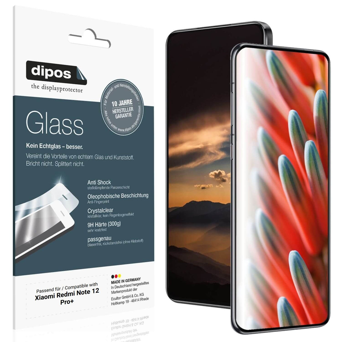 2x 9H Schutzfolie für Xiaomi Redmi Note 12 Pro+ Pa (1)