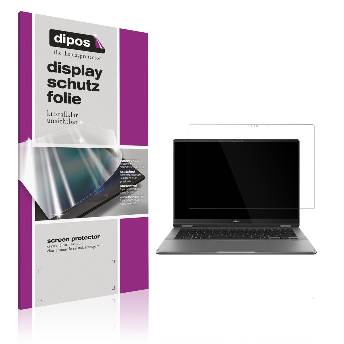 2x Schutzfolie klar für Asus Vivobook 14 Flip TP34 (1)