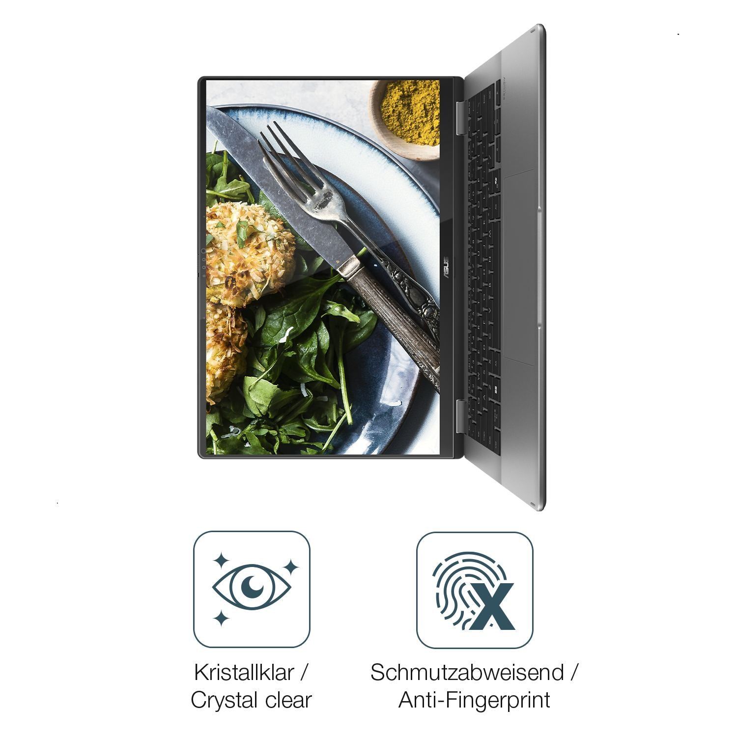 2x Schutzfolie klar für Asus Vivobook 14 Flip TP34 (4)