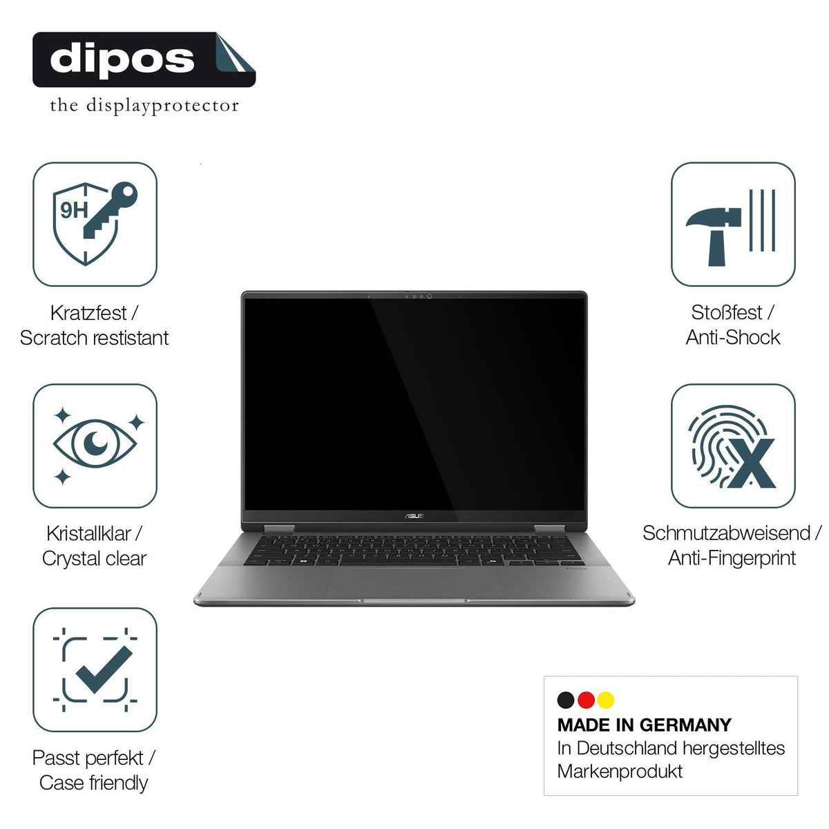 2x 9H Schutzfolie für Asus Vivobook 14 Flip TP3407 (7)