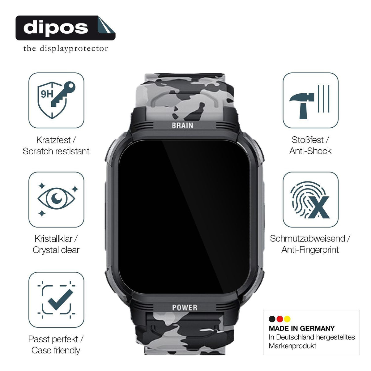 2x 9H Schutzfolie für LEMFO Y10 Smartwatch Panzerf (7)