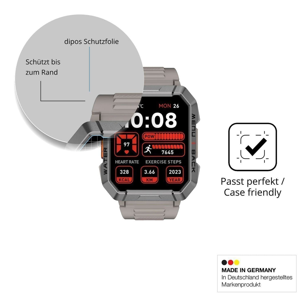 2x 9H Schutzfolie für Blackview W60 Smartwatch 2.0 (5)