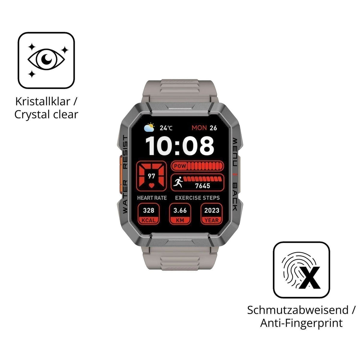 2x 9H Schutzfolie für Blackview W60 Smartwatch 2.0 (6)