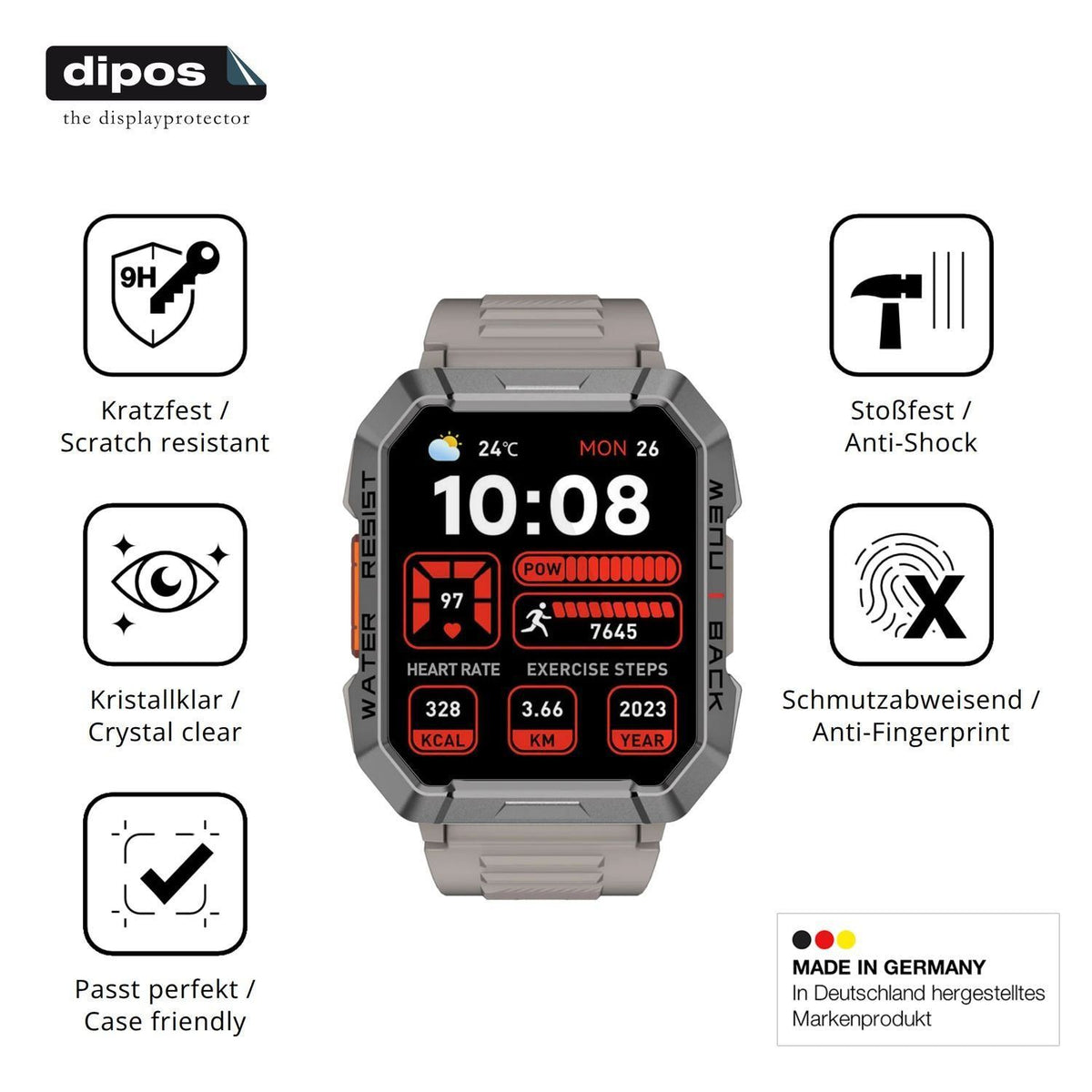 2x 9H Schutzfolie für Blackview W60 Smartwatch 2.0 (7)