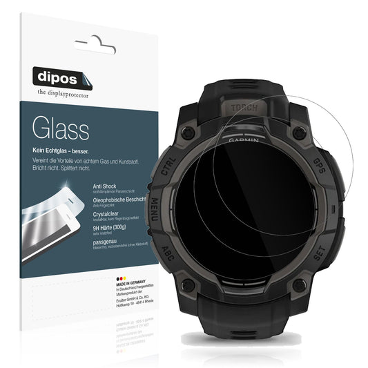 2x 9H Schutzfolie für Garmin Instinct 3 45mm Panze (1)