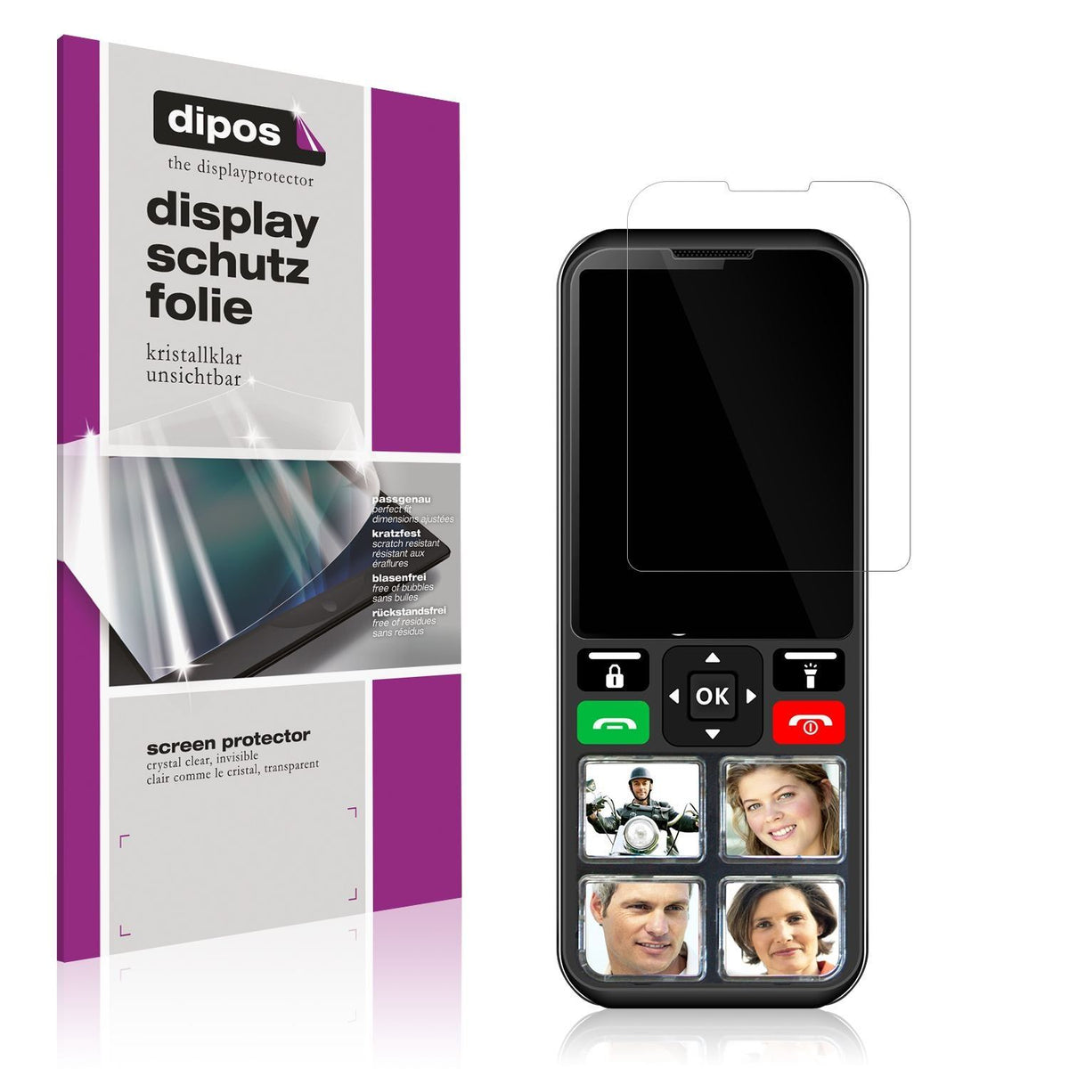 4x Schutzfolie klar für Geemarc CL8000 Display-Sch (1)