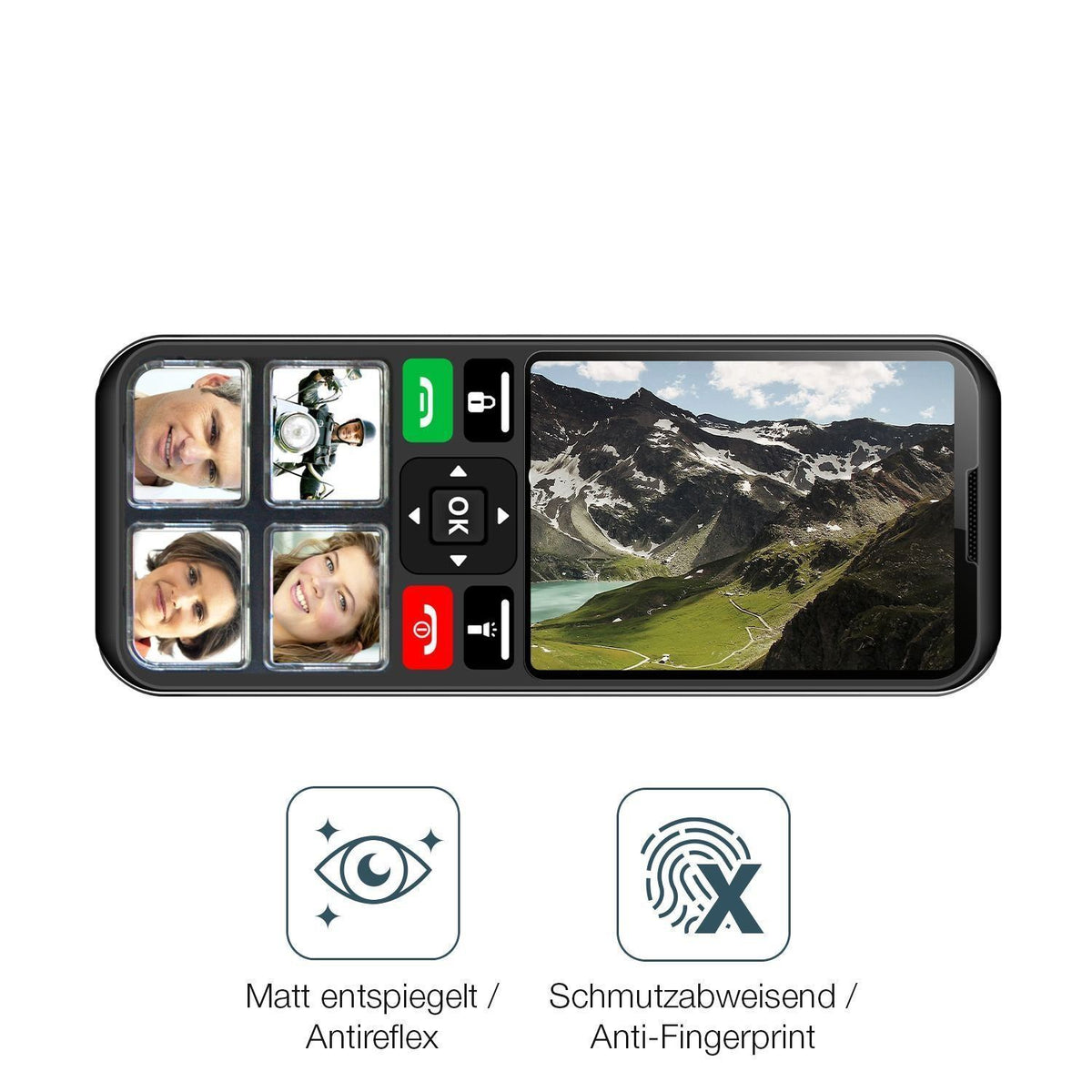 4x Schutzfolie matt für Geemarc CL8000 Display-Sch (4)