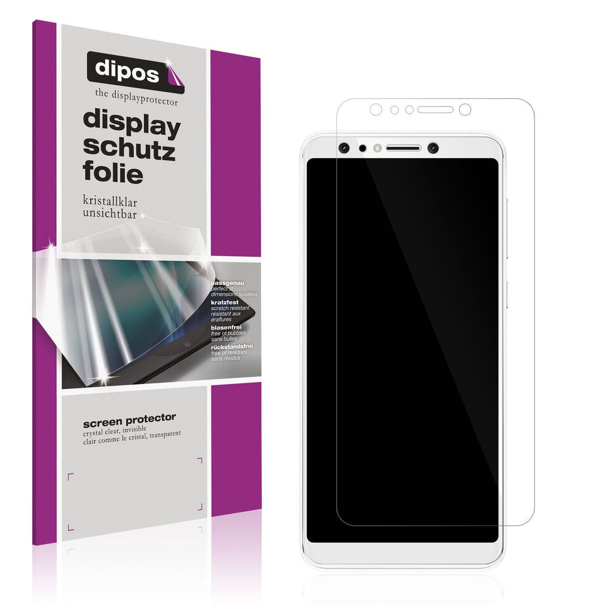 5x Schutzfolie klar für Asus Zenfone 5 Selfie Pro  (1)
