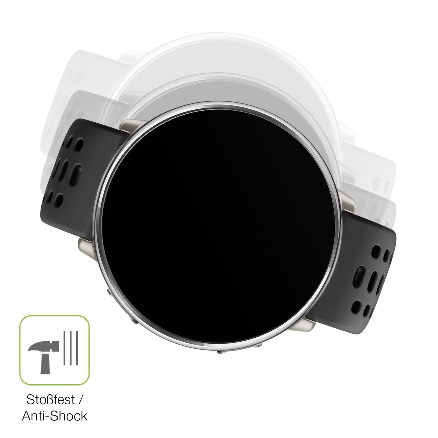 2x Full Cover Schutzfolie matt für Amazfit Active  (4)
