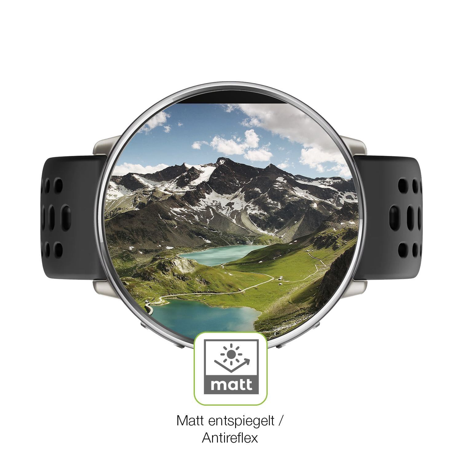 2x Full Cover Schutzfolie matt für Amazfit Active  (5)