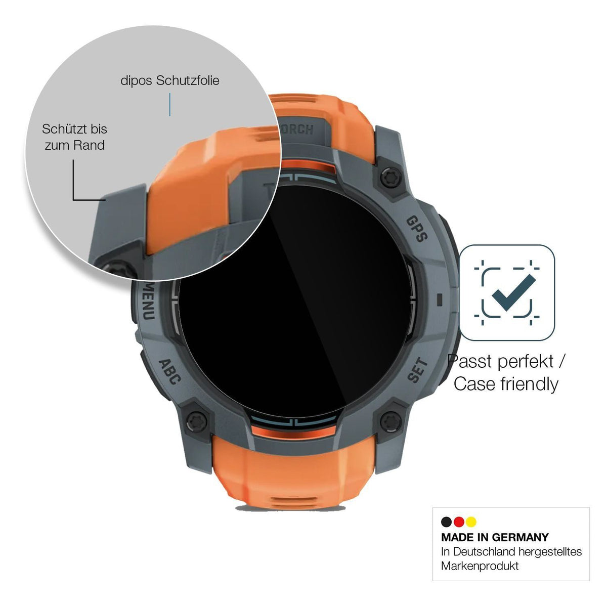 2x 9H Schutzfolie für Garmin Instinct 3 AMOLED (50 (6)