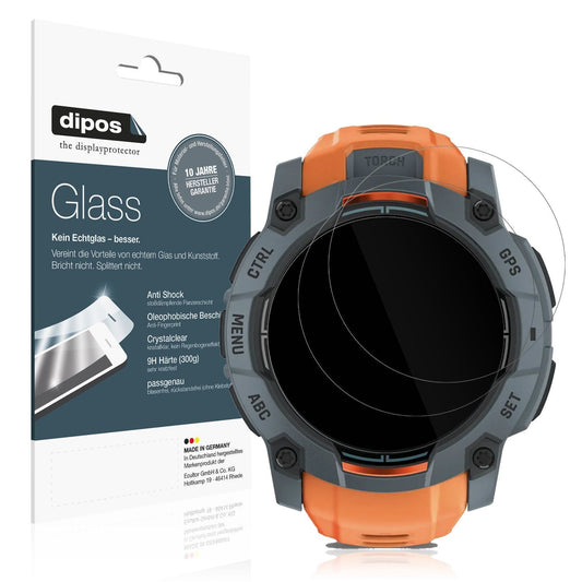 2x 9H Schutzfolie für Garmin Instinct 3 Solar (50  (1)