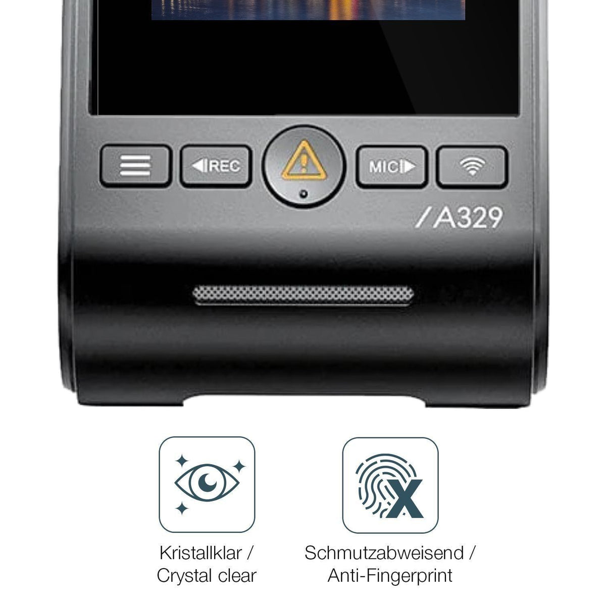 2x 9H Schutzfolie für VIOFO A329 2CH Dashcam Panze (5)