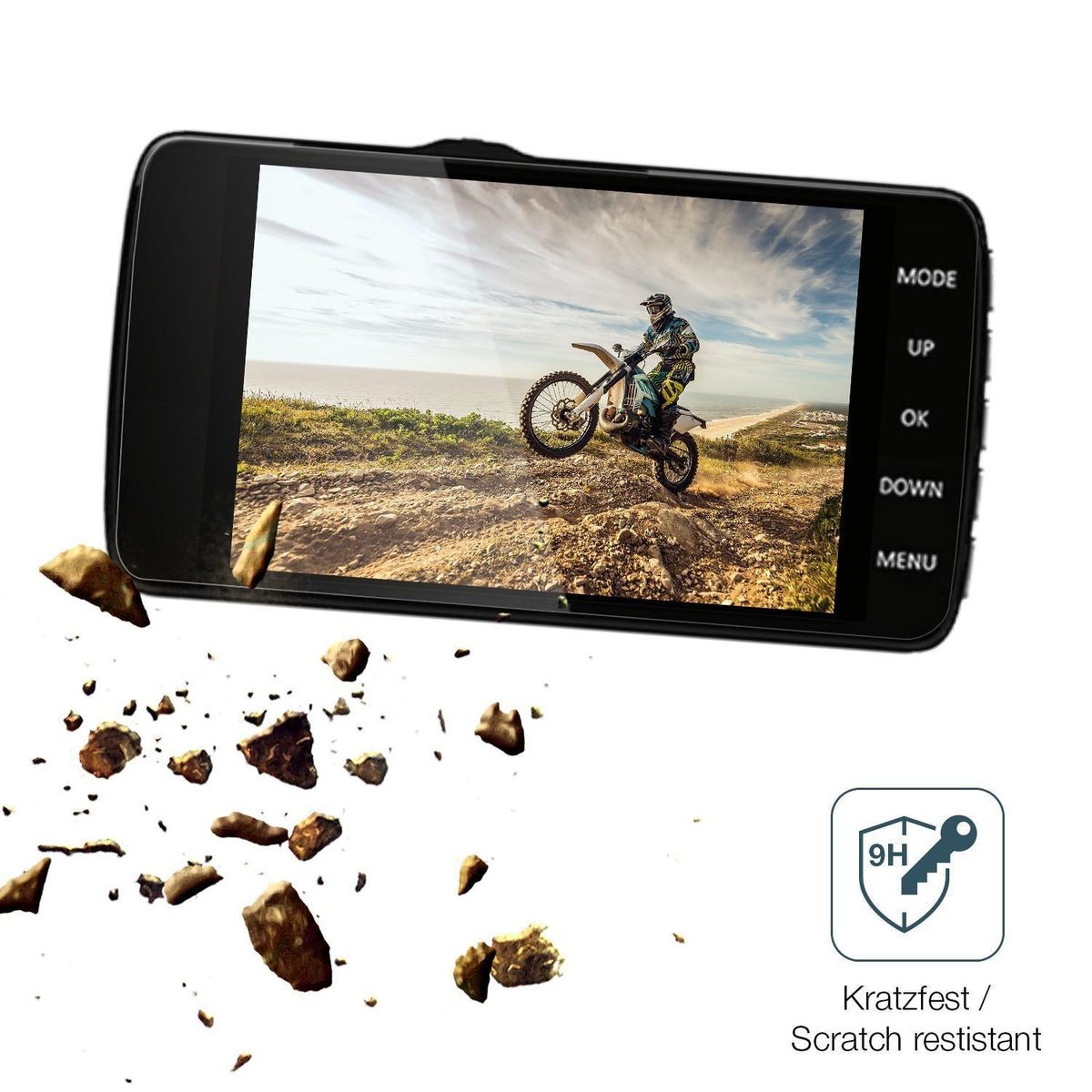 2x 9H Schutzfolie für WeBeqer K20S Pro Dashcam Pan (3)