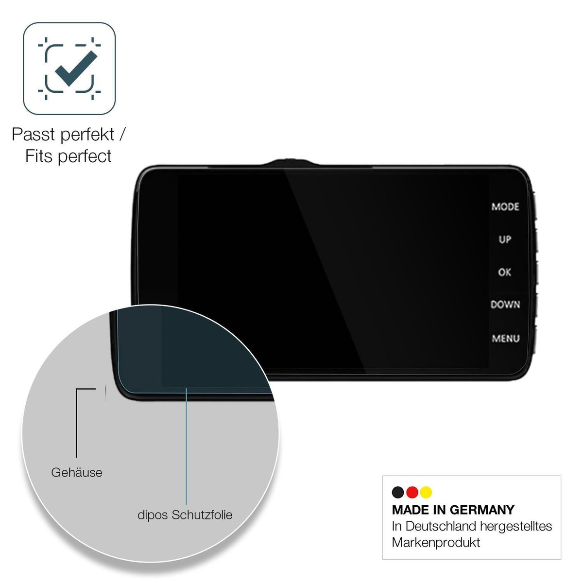 2x 9H Schutzfolie für WeBeqer K20S Pro Dashcam Pan (6)