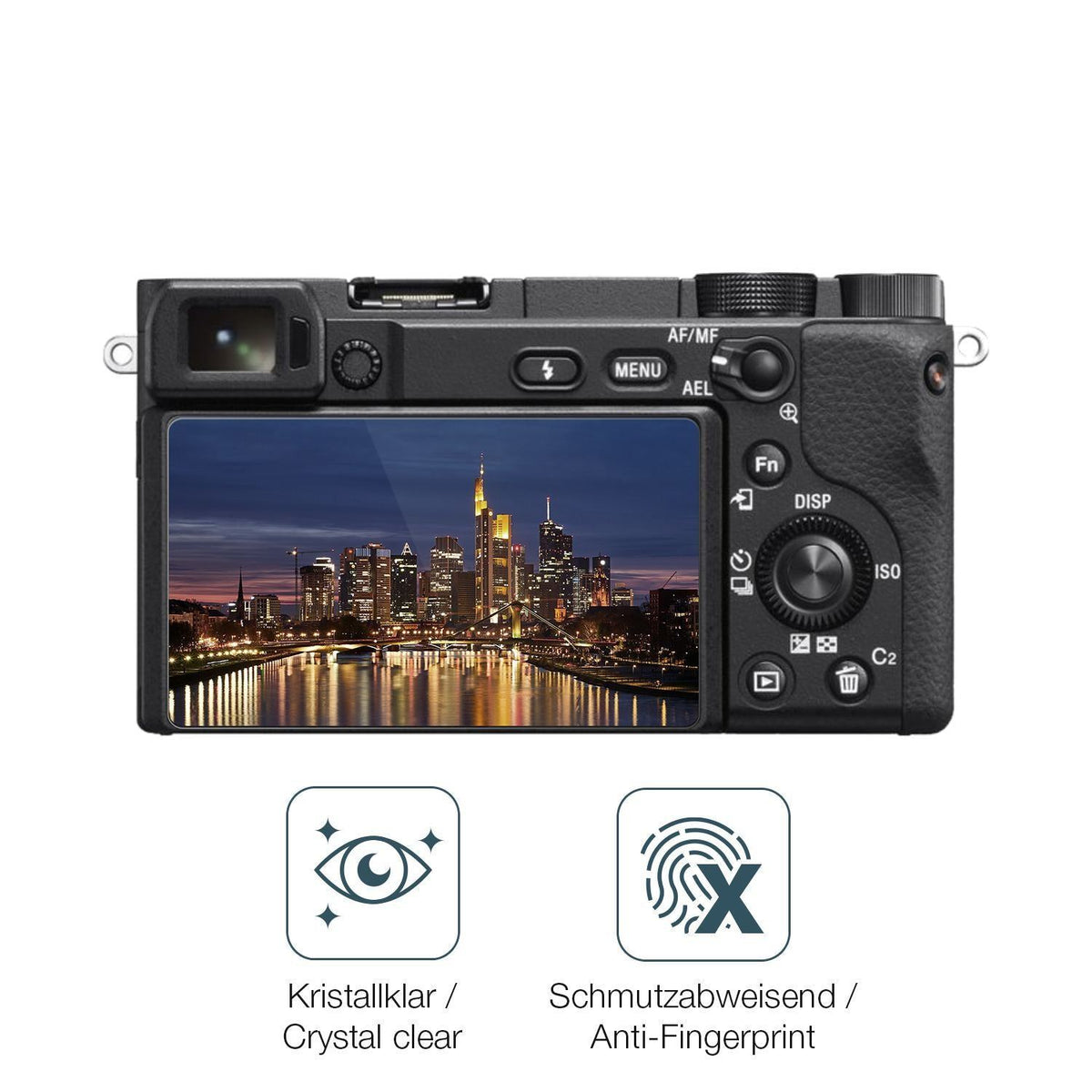 4x Schutzfolie klar für Sony Alpha 6400A Display-S (4)