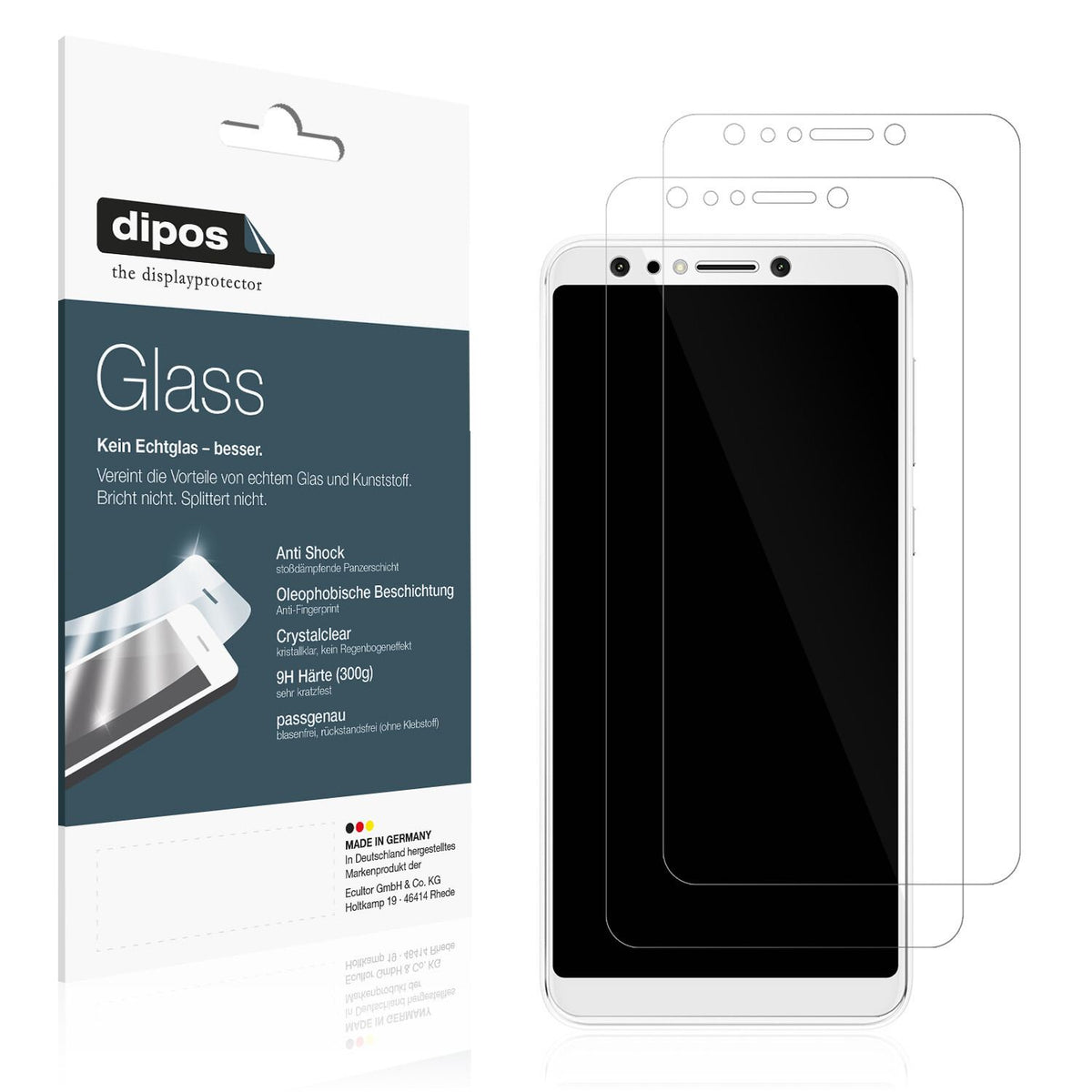 2x 9H Schutzfolie für Asus Zenfone 5 Selfie Pro Pa (1)