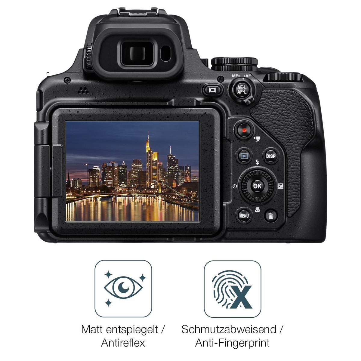 4x Schutzfolie matt für Nikon Coolpix P1100 Displa (4)