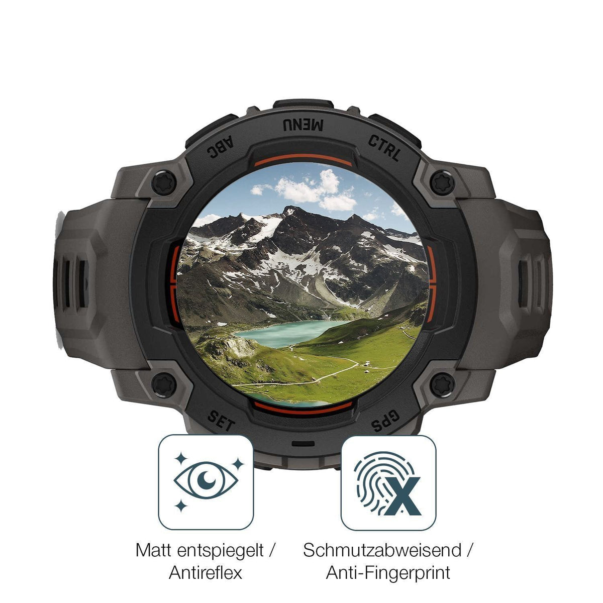 2x 9H Schutzfolie matt für Garmin Instinct E 45mm  (5)