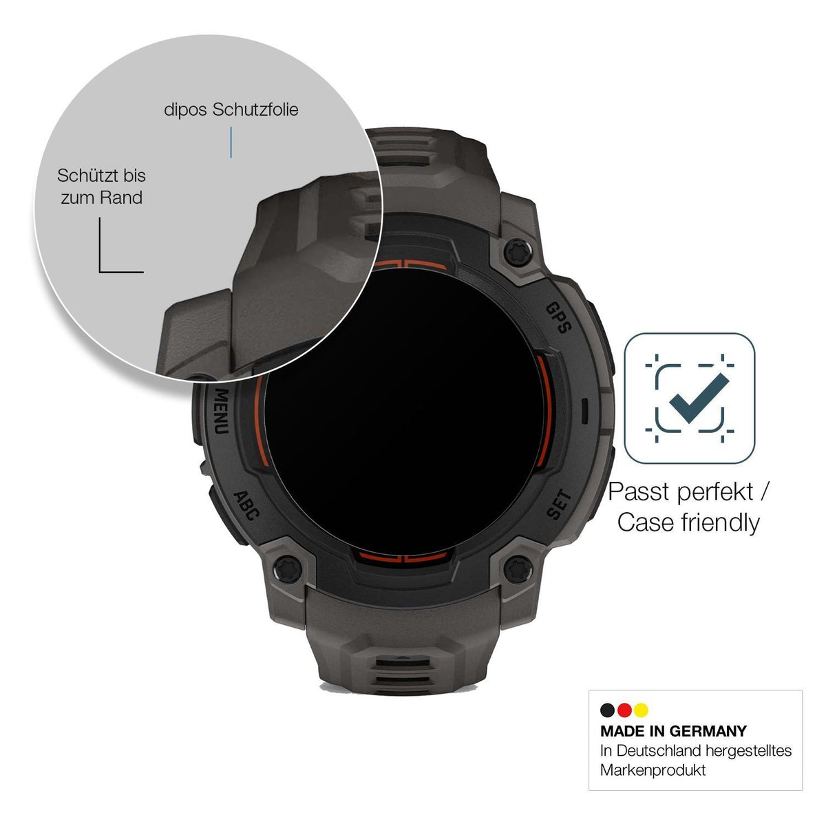 2x 9H Schutzfolie matt für Garmin Instinct E 45mm  (6)
