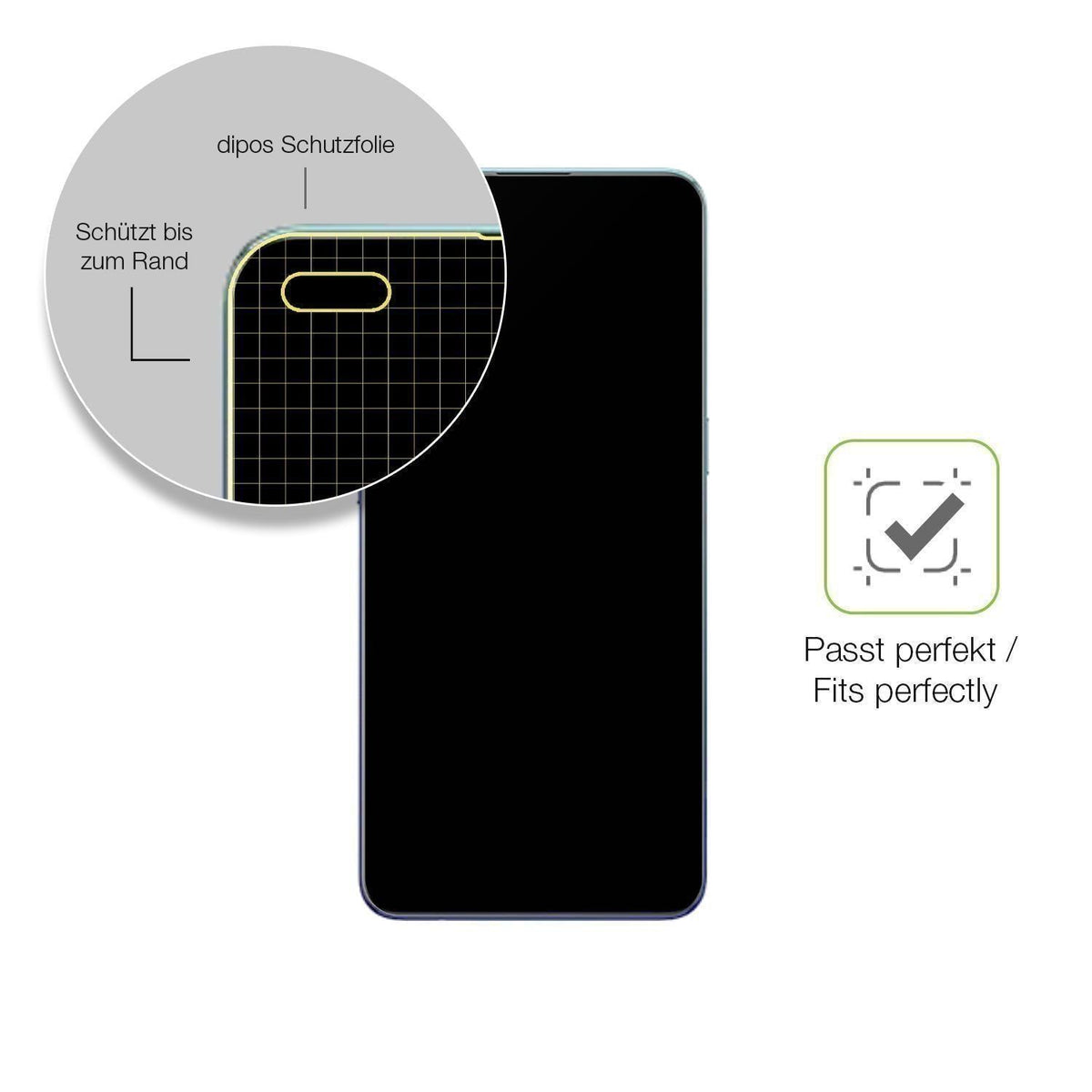 2x Full Cover Schutzfolie matt für Oppo Reno3 Pro  (6)