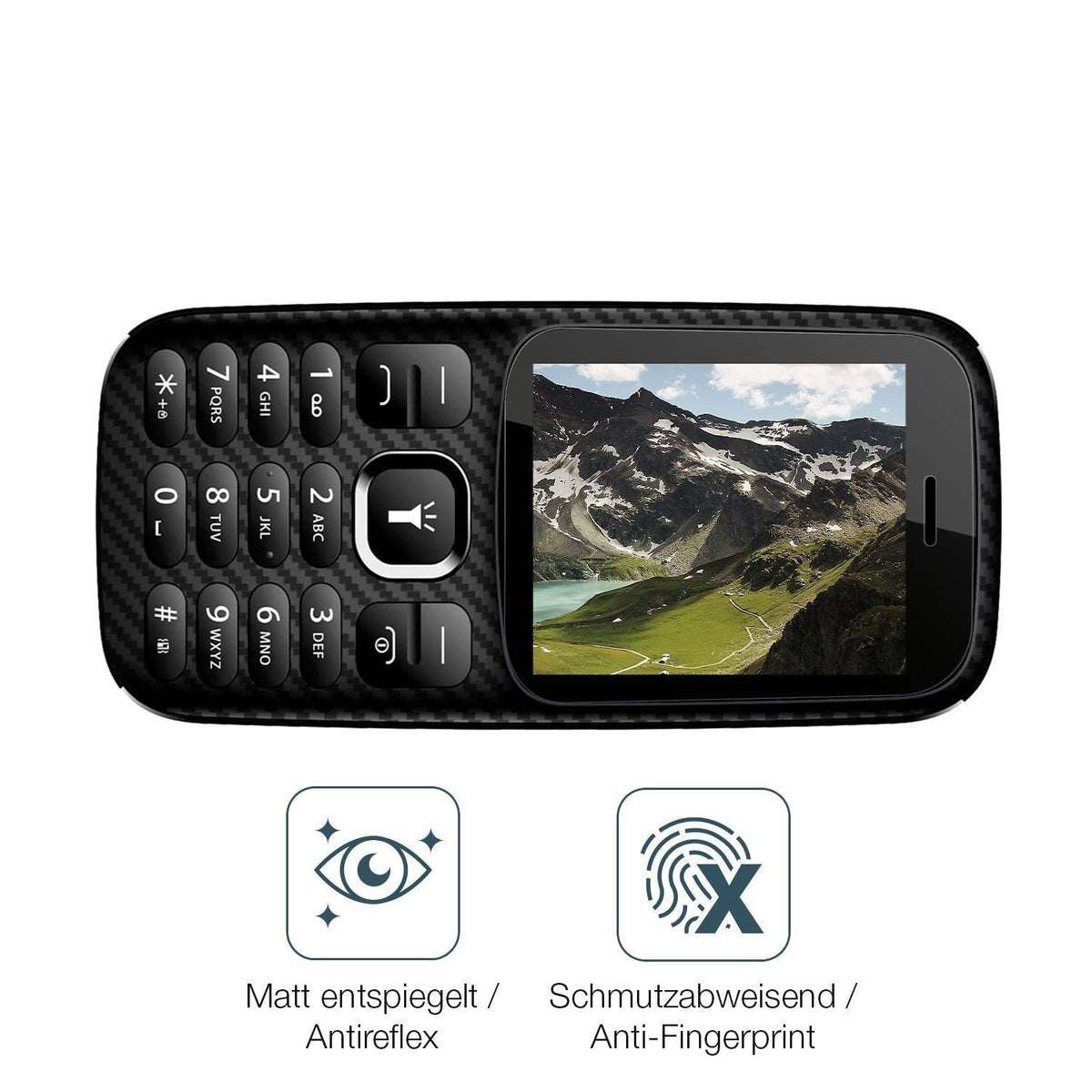 2x 9H Schutzfolie matt für Energizer Mobile E13 Pa (5)