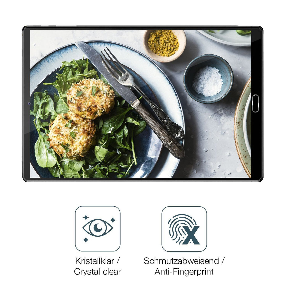 2x Schutzfolie klar für JUSYEA J6 10 Zoll Display- (4)