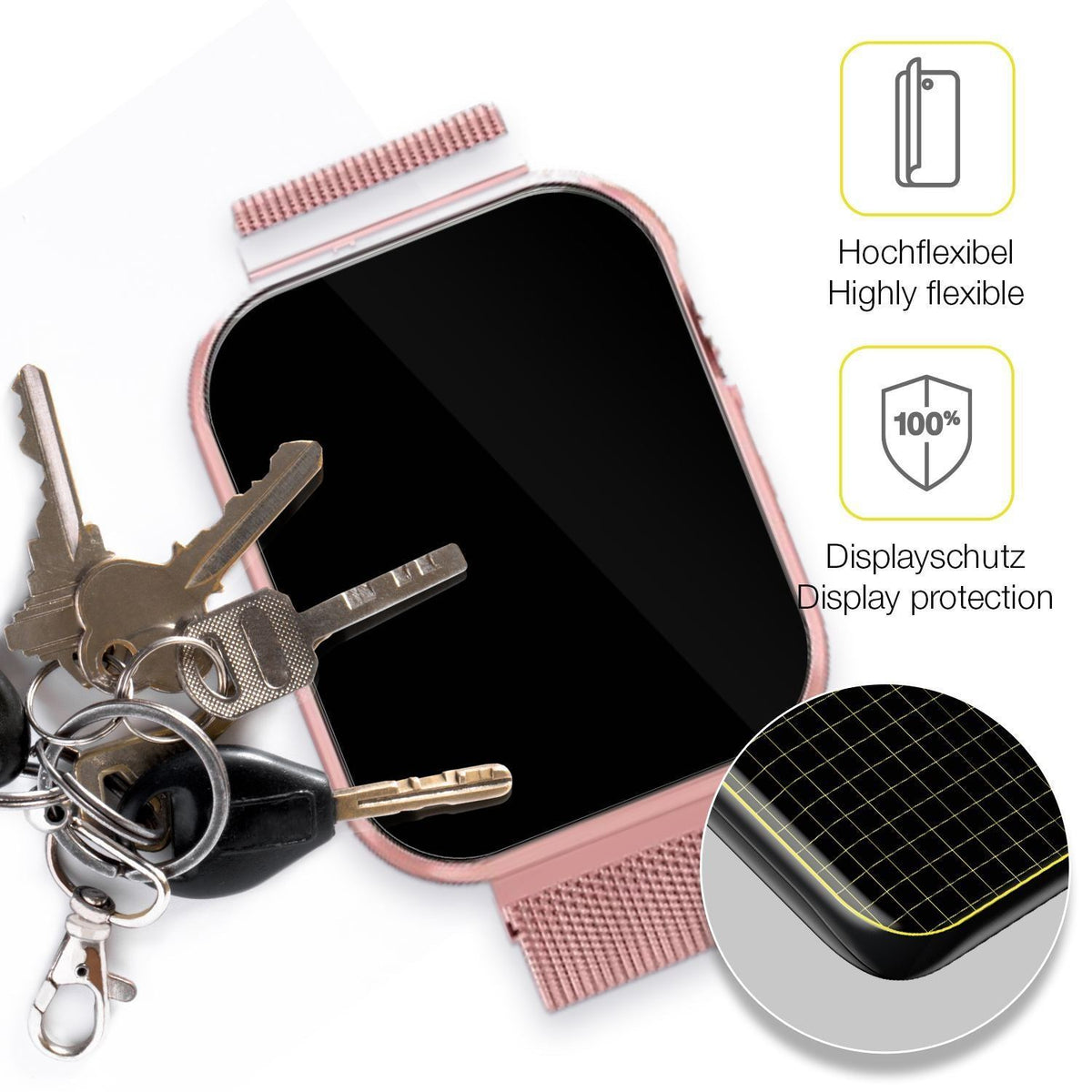 2x 3D Full Cover Schutzfolie für Banlvs Smartwatch (3)