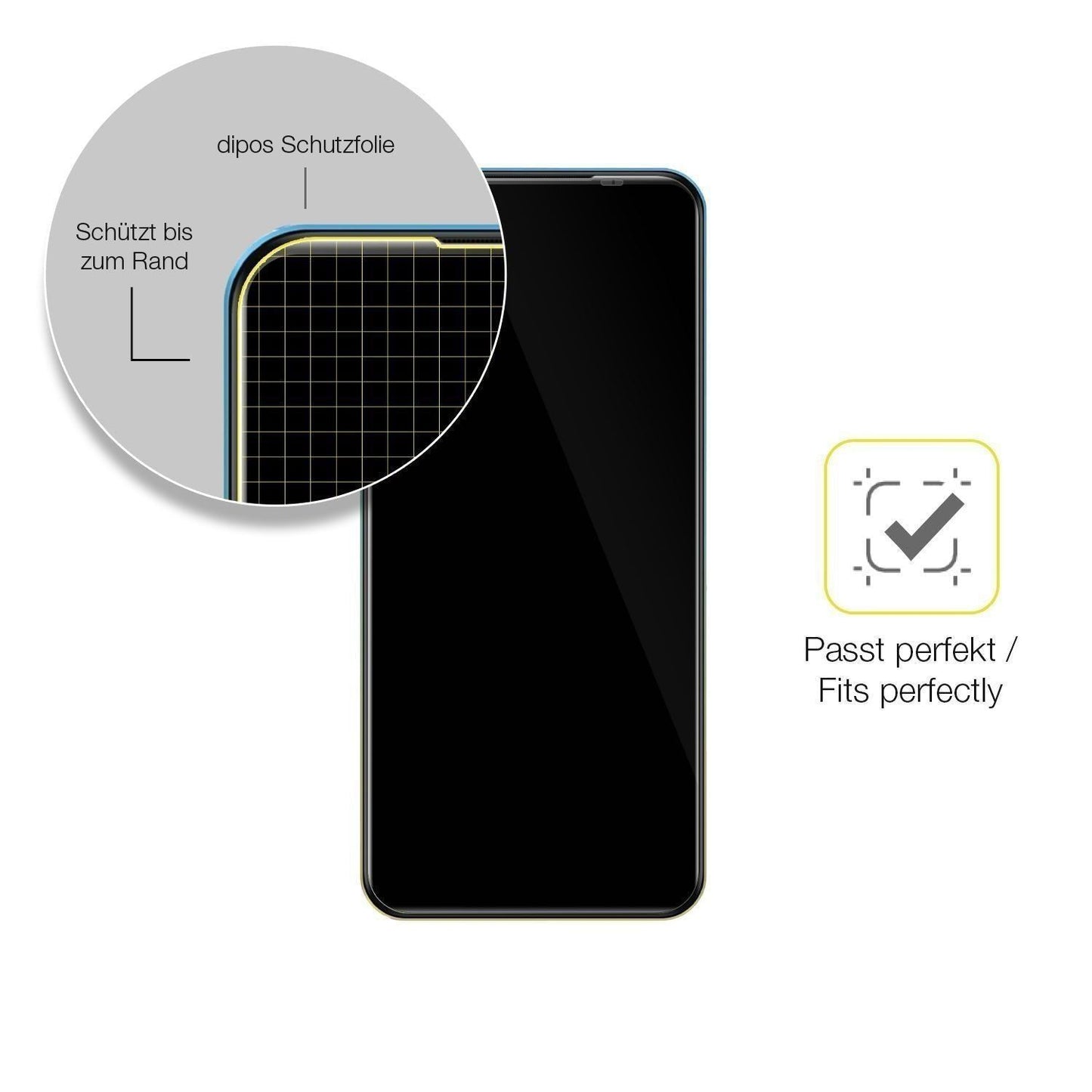 2x 3D Full Cover Schutzfolie für Mobicel R9 Pro (6)