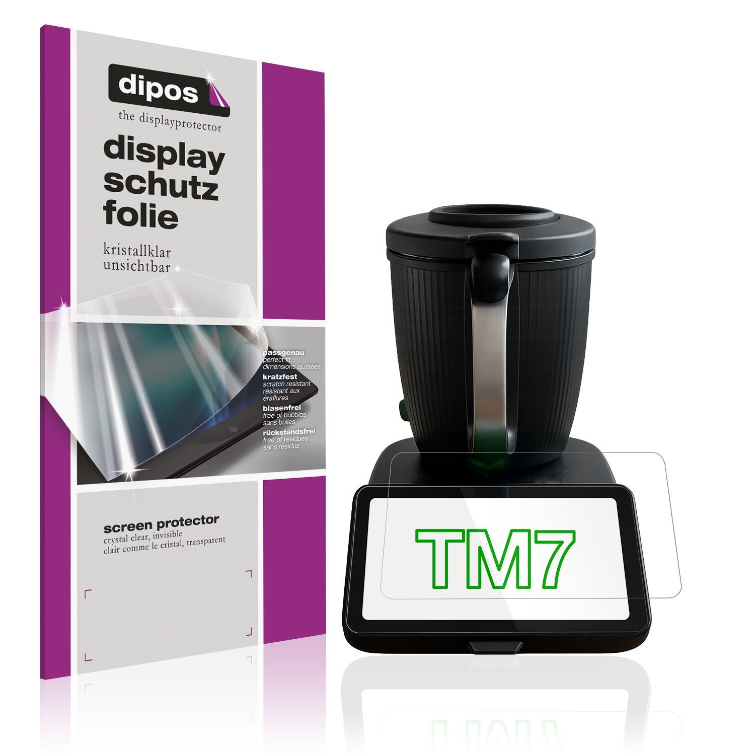 2x Schutzfolie klar für Vorwerk Thermomix TM7 Disp (1)