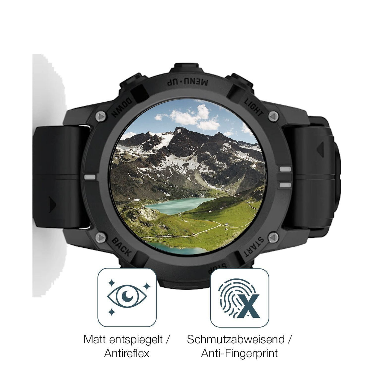 2x 9H Schutzfolie matt für Garmin Descent G2 Panze (5)