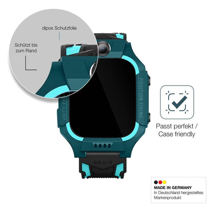 2x 9H Schutzfolie für xO Kids Smartwatch H100 Panz (6)