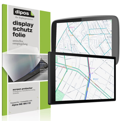 2x Schutzfolie matt für Alpine INE-W611D Display-S (1)
